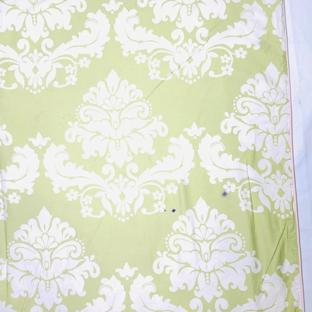 SERENA & LILY Green & White Twin Duvet Cover, Euro Sham & Standard Pillow Cover